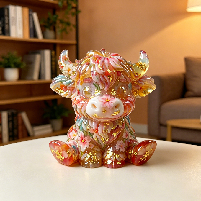 Highland Cow Shape Home Decor Ornament Resin Mold