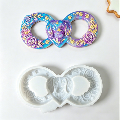 Dachshund Infinity Heart Ornament Resin Mold