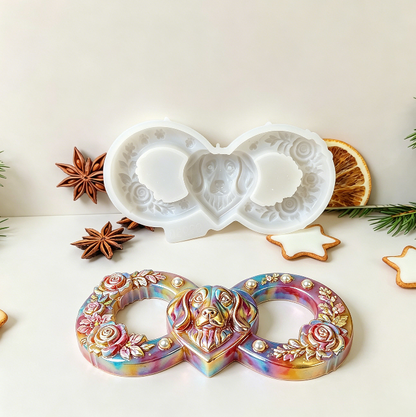 Dachshund Infinity Heart Ornament Resin Mold