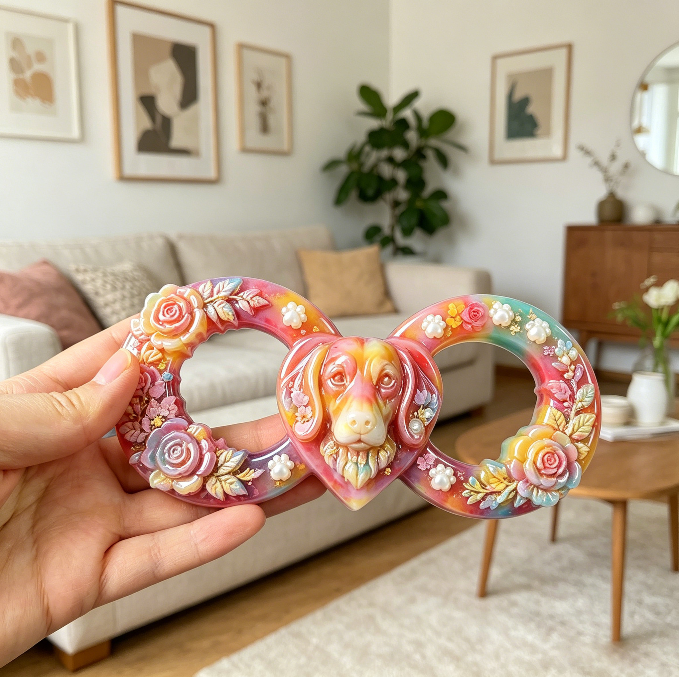 Dachshund Infinity Heart Ornament Resin Mold