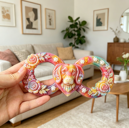 Dachshund Infinity Heart Ornament Resin Mold