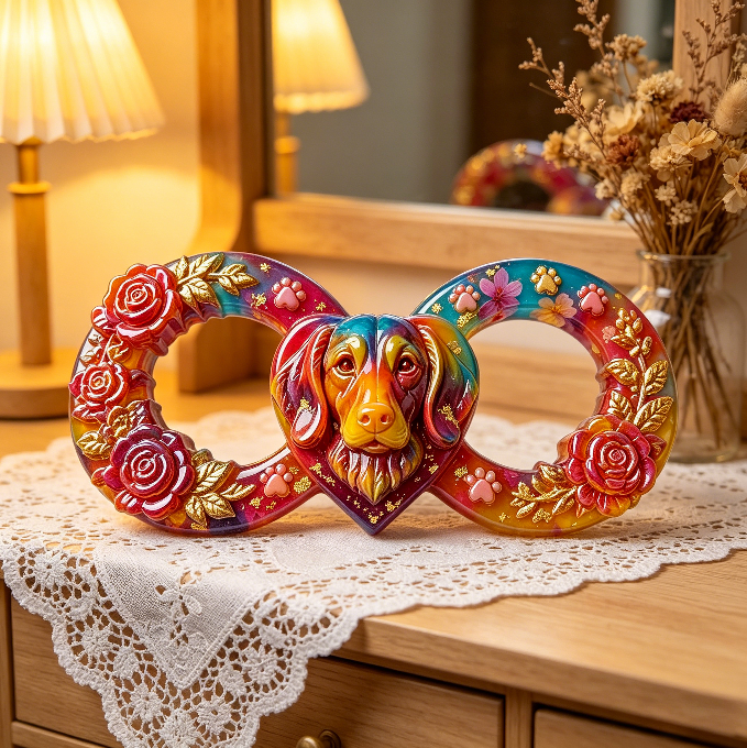 Dachshund Infinity Heart Ornament Resin Mold