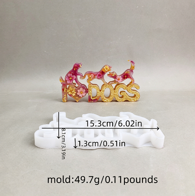 I Love Cats & Dogs  Decor Resin Mold