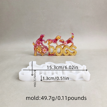 I Love Cats & Dogs  Decor Resin Mold