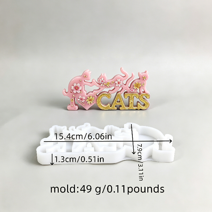 I Love Cats & Dogs  Decor Resin Mold