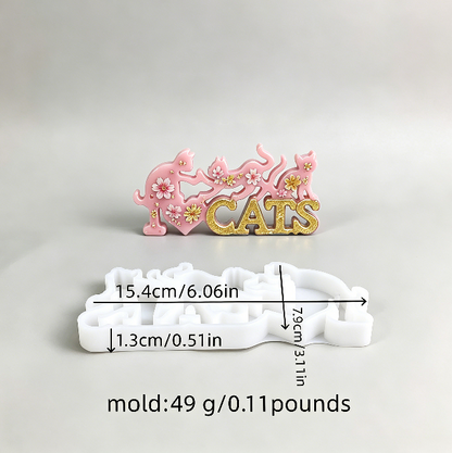 I Love Cats & Dogs  Decor Resin Mold