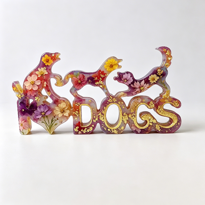 I Love Cats & Dogs  Decor Resin Mold
