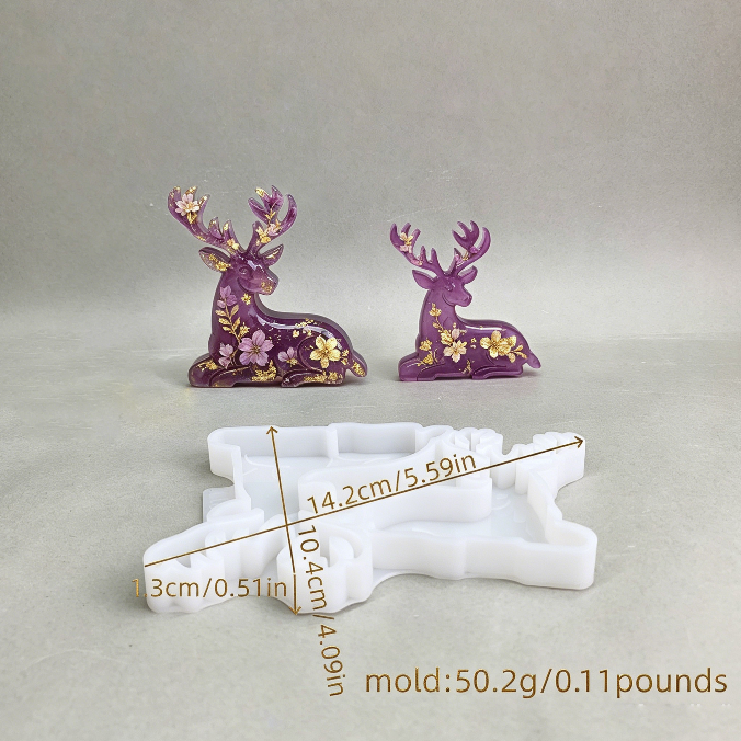 2-in-1 Deer Figurine Resin Mold