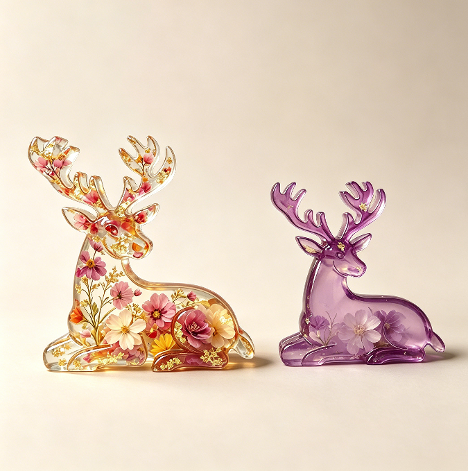 2-in-1 Deer Figurine Resin Mold