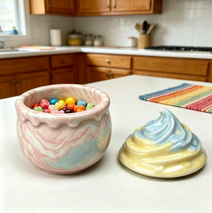 Ice Cream-Shaped Storage Jar Resin Mold