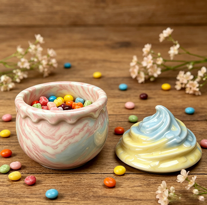 Ice Cream-Shaped Storage Jar Resin Mold