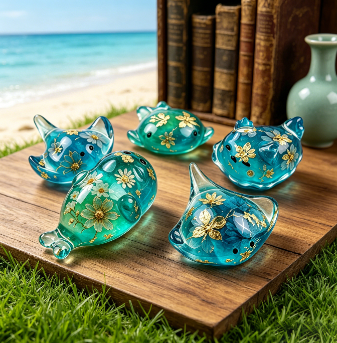 Cute Seal Manta Ray Sea Slug Decorative Resin Mold