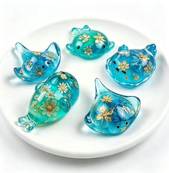 Cute Seal Manta Ray Sea Slug Decorative Resin Mold