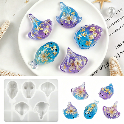 Cute Seal Manta Ray Sea Slug Decorative Resin Mold