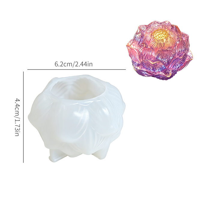 Double-Layer Lotus Ornament Resin Mold