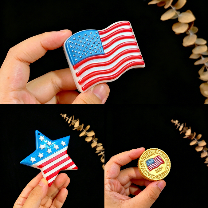 Handmade USA 250th Anniversary Ornament Resin Mold