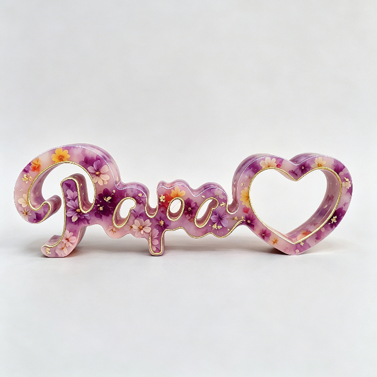 Papa Letter Ornament Resin Mold