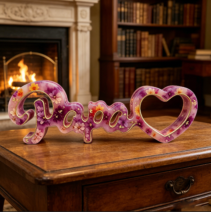 Papa Letter Ornament Resin Mold