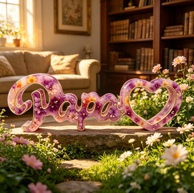 Papa Letter Ornament Resin Mold