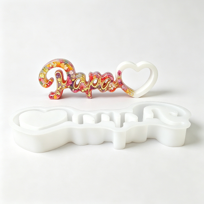 Papa Letter Ornament Resin Mold