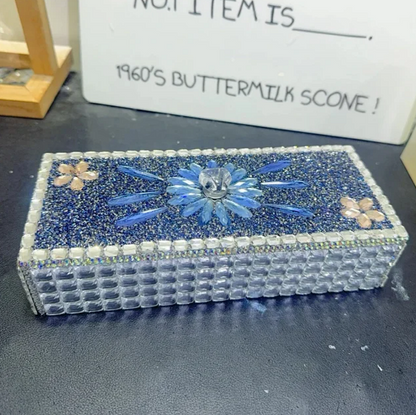 Handmade Large Diamond Rectangular Storage Box Resin Mold with Handle