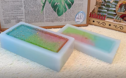 Handmade Large Diamond Rectangular Storage Box Resin Mold with Handle