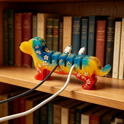 Cute Dachshund Cable Holder Resin Mold