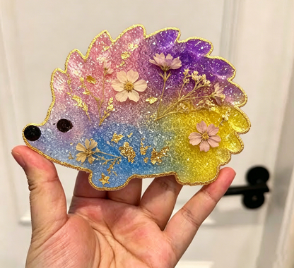 Handmade Diamond Hedgehog Coaster Resin Mold