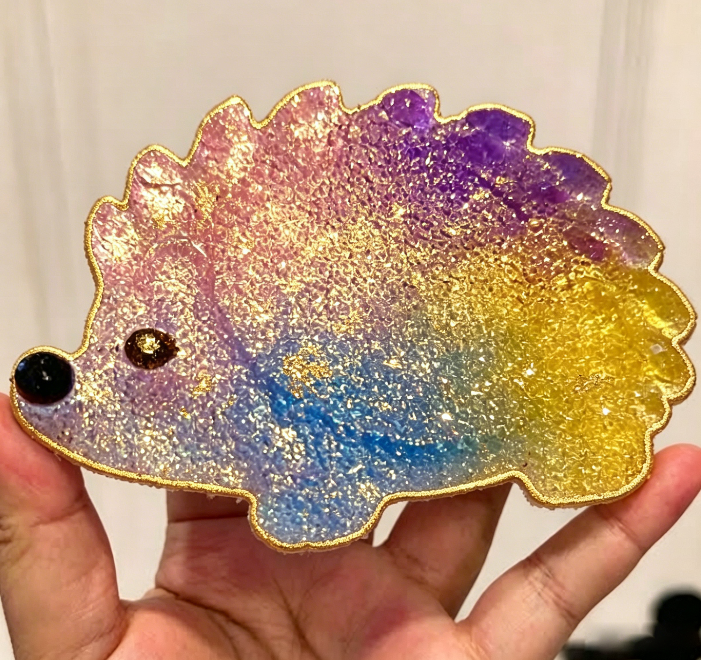 Handmade Diamond Hedgehog Coaster Resin Mold