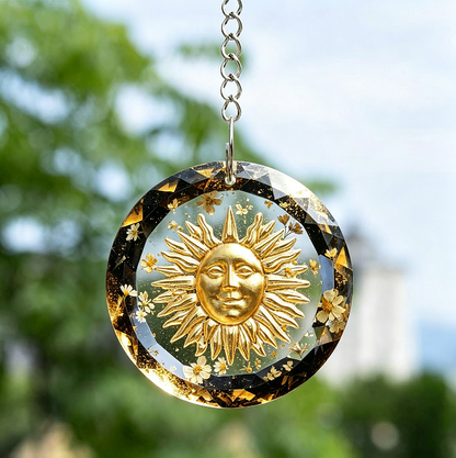 Handmade Crystal 2-in-1 Hole Sun&Moon Tag Resin Mold