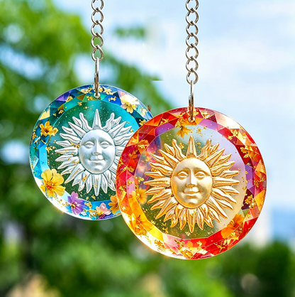 Handmade Crystal 2-in-1 Hole Sun&Moon Tag Resin Mold