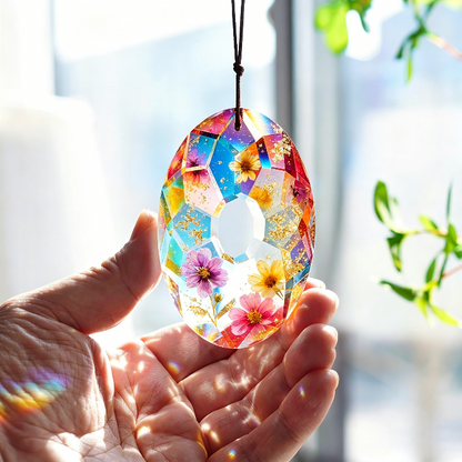 Handmade 3.5in Crystal Prism Crystal Pendant Resin Mold