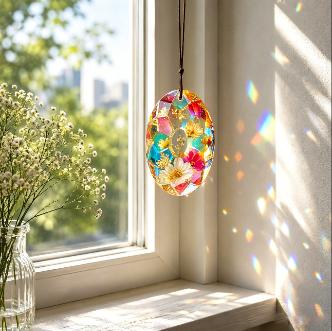 Handmade 3.5in Crystal Prism Crystal Pendant Resin Mold