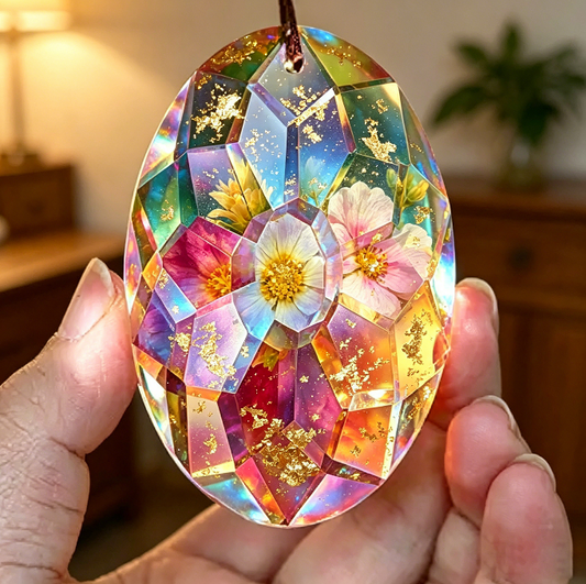 Handmade 3.5in Crystal Prism Crystal Pendant Resin Mold