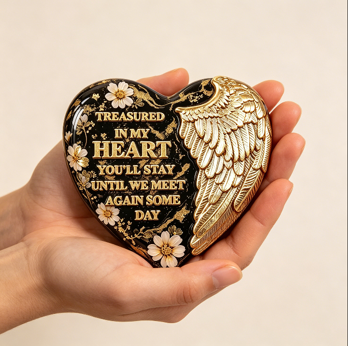Memorial Angel Wing Heart Resin Mold