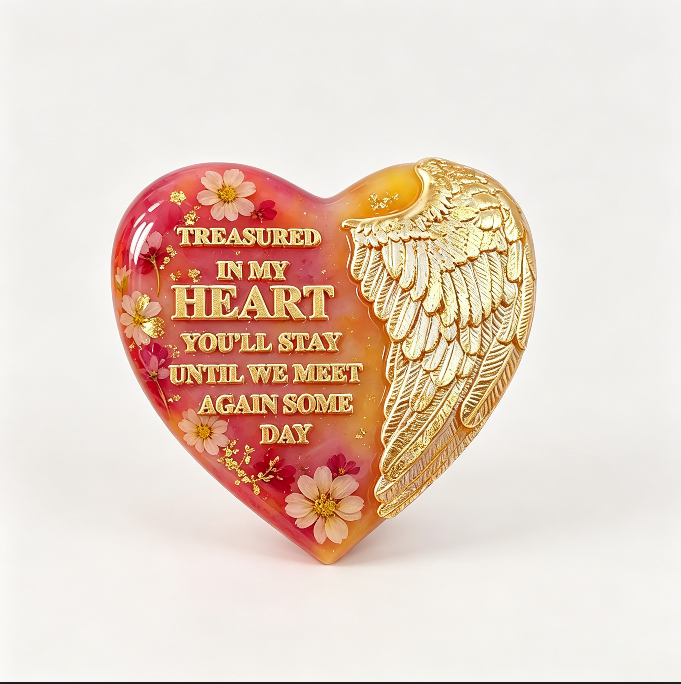 Memorial Angel Wing Heart Resin Mold