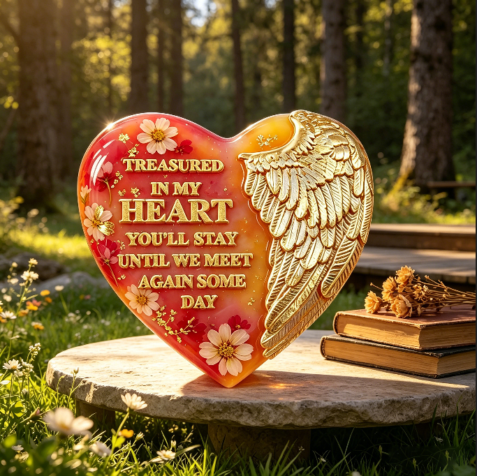Memorial Angel Wing Heart Resin Mold