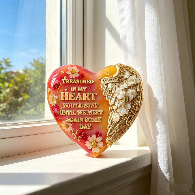 Memorial Angel Wing Heart Resin Mold