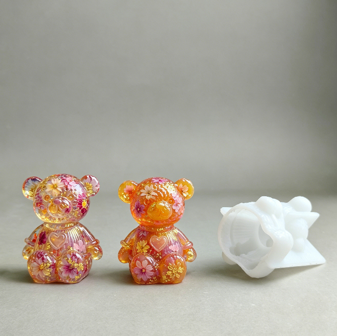 Heart Bear Figurine Resin Mold