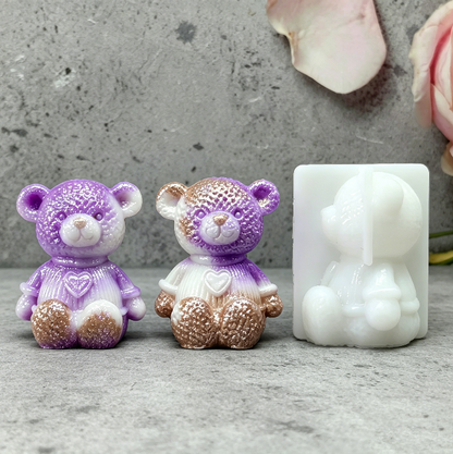 Heart Bear Figurine Resin Mold