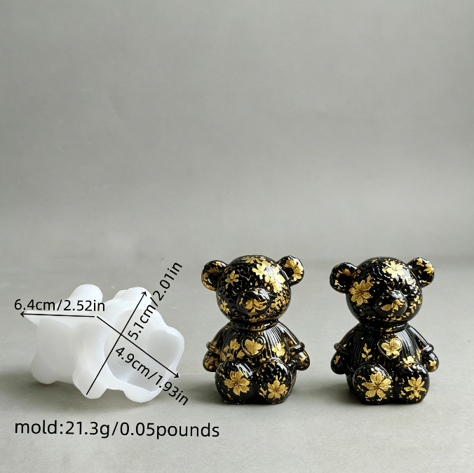 Heart Bear Figurine Resin Mold
