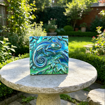 Square Chameleon Wall Art Resin Mold
