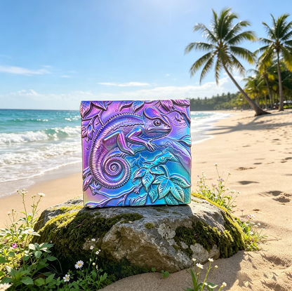 Square Chameleon Wall Art Resin Mold