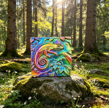 Square Chameleon Wall Art Resin Mold
