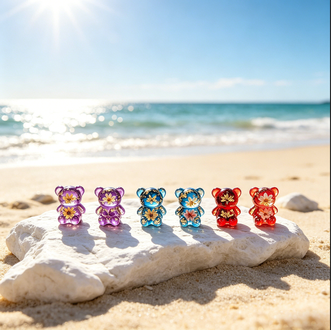 6-in-1 Mini Bear Charm Resin Mold