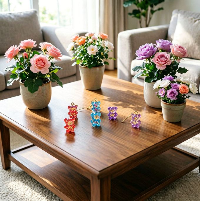 6-in-1 Mini Bear Charm Resin Mold
