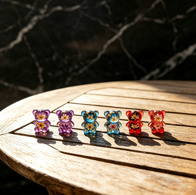 6-in-1 Mini Bear Charm Resin Mold
