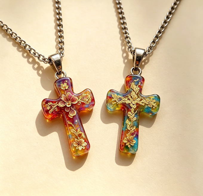 Cross Jewelry Pendant Resin Mold