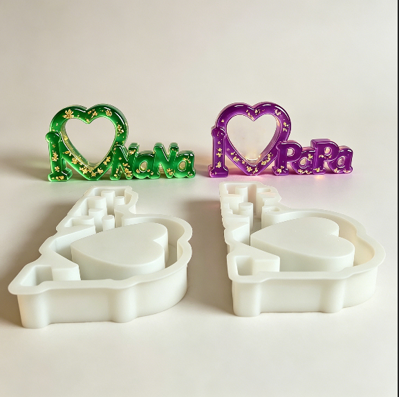 I LOVE NaNa & I LOVE PaPa Resin Mold