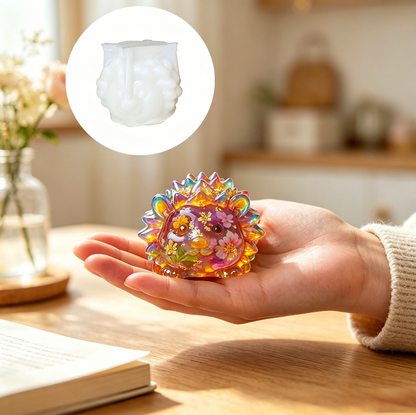 Cute Hedgehog Figurine Resin Mold